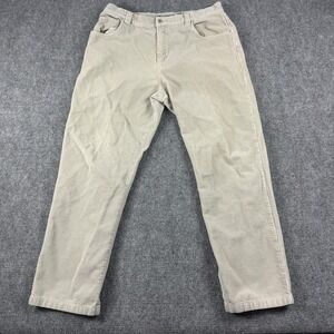 Vintage‎ Quiksilver Corduroy Pants Mens 38x30 Beige Straight Leg Baggy 90s